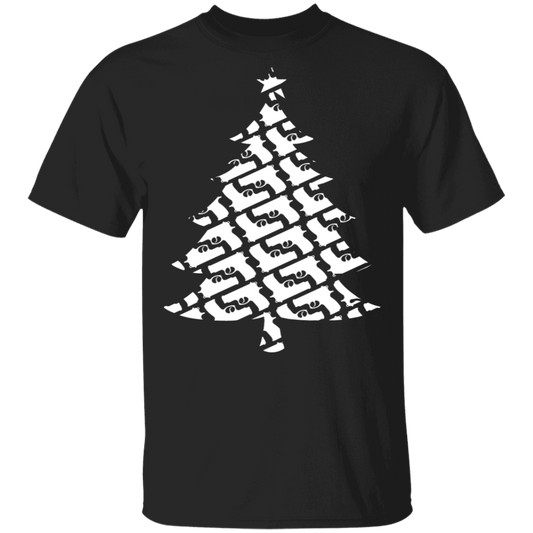 Handgun Pistol Firearm Christmas Tree T-Shirt