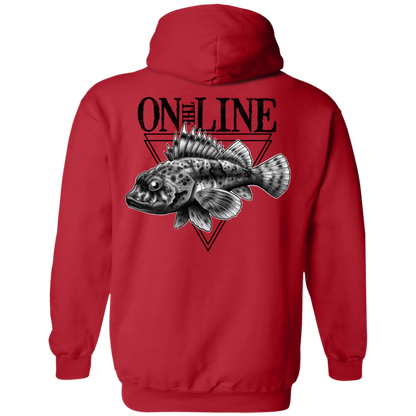 Sculpin Fish On The Line Saltwater Double Sided Pullover Hoodie