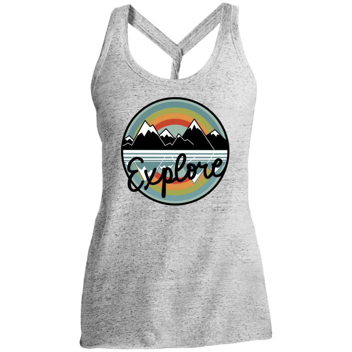 Explore Mountain Camping Nature Women's Cosmic Twist Back Tank