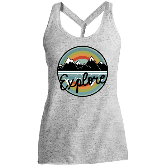 Explore Mountain Camping Nature Women's Cosmic Twist Back Tank