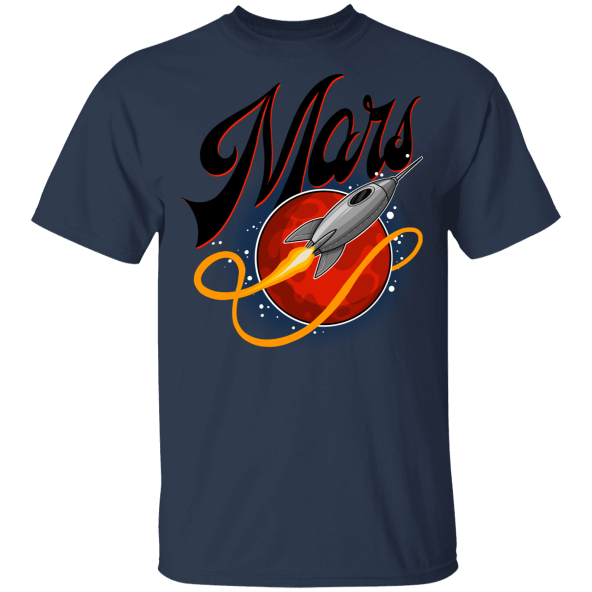 Men's Space Mars Space Ship Old Style T-Shirt