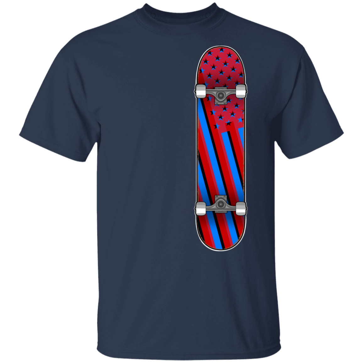 American Flag Skateboard Skateboarding T-Shirt
