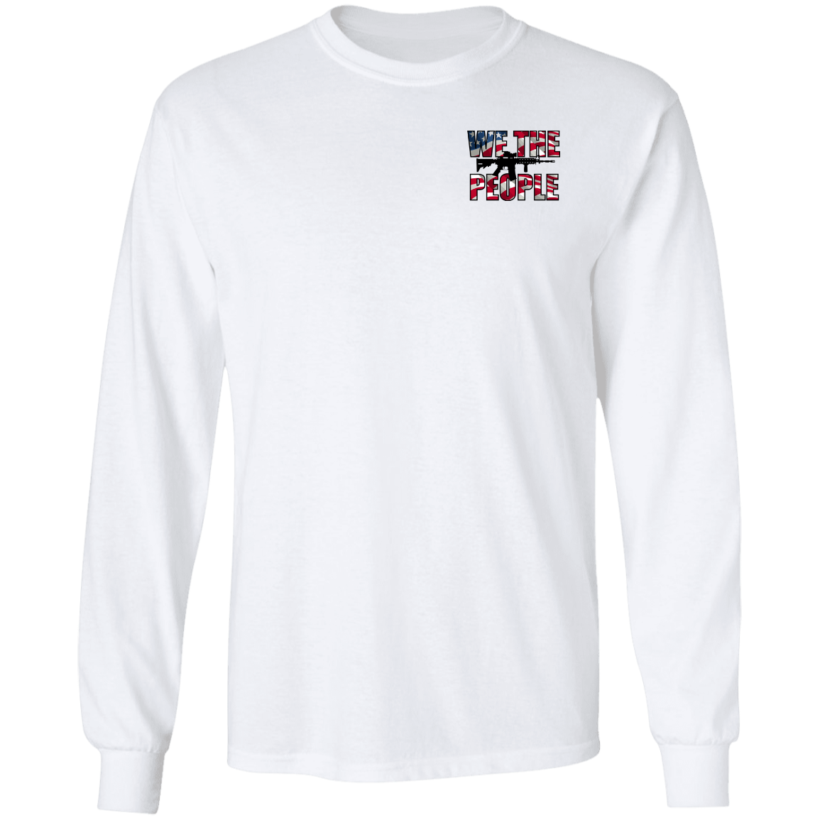 We the People American Bald Eagle 1776 Double Sided Long Sleeve T-Shirt