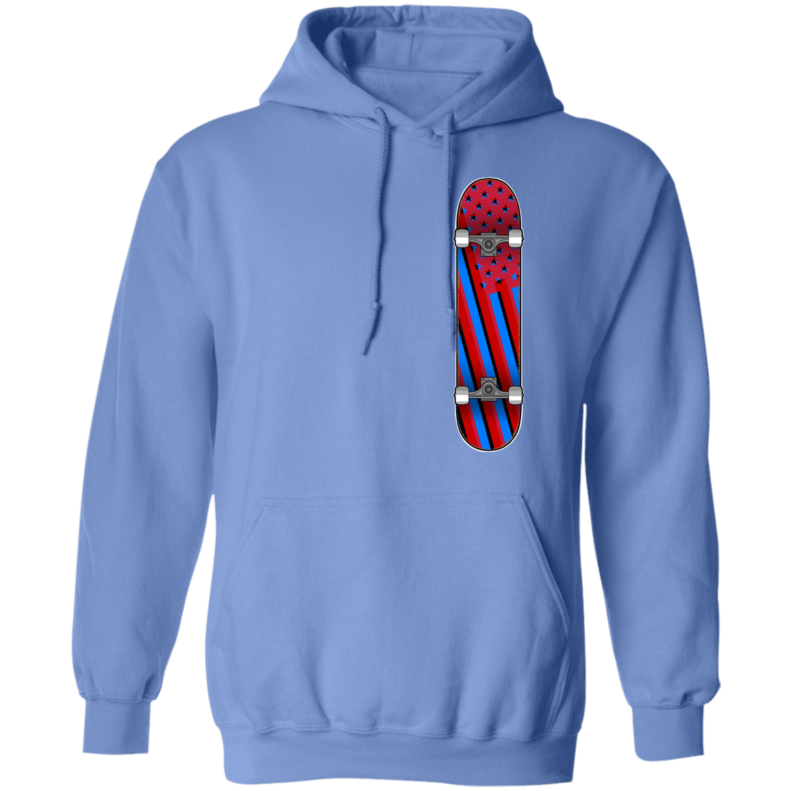 American Flag Skateboard Skateboarding Pullover Hoodie