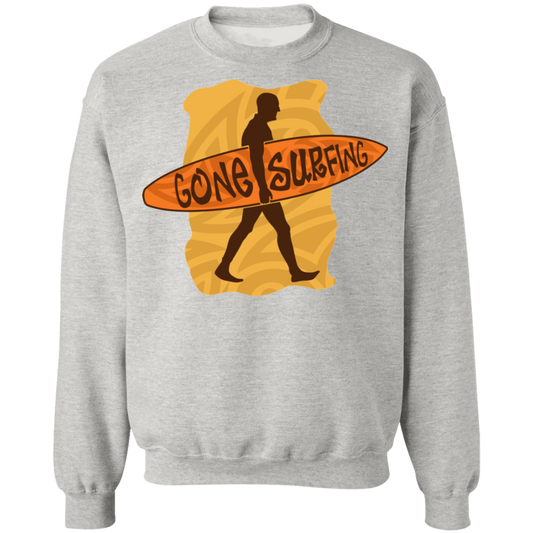 Gone Surfing Ocean Beach Crewneck Sweatshirt