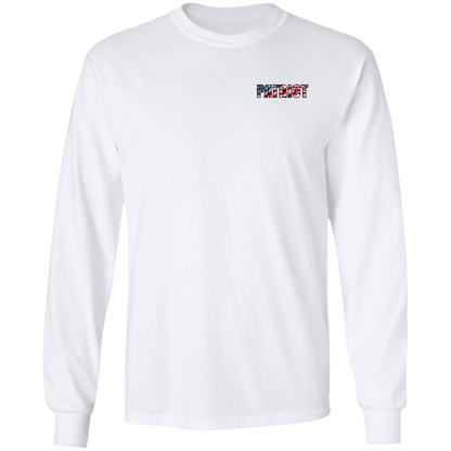 Patriot 1776 American Bald Eagle Double Sided Long Sleeve T-Shirt