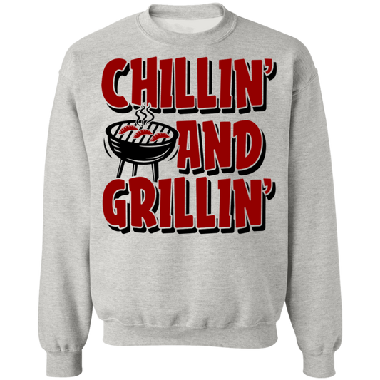 Chillin' and Grillin' BBQ Crewneck Sweatshirt