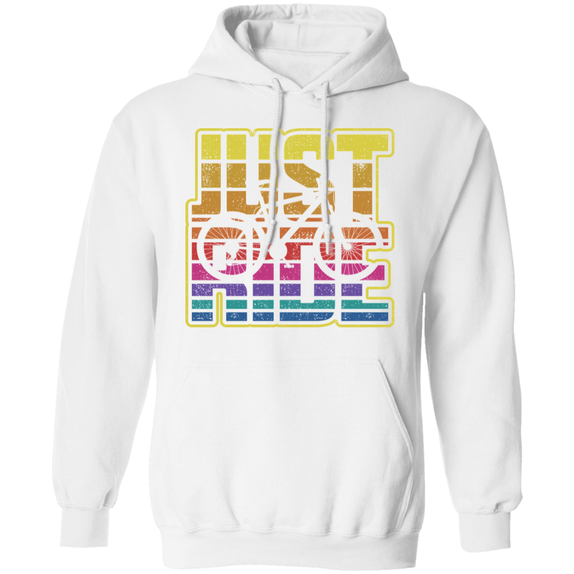 Just Ride Biking Mountain Bike Pullover Hoodie