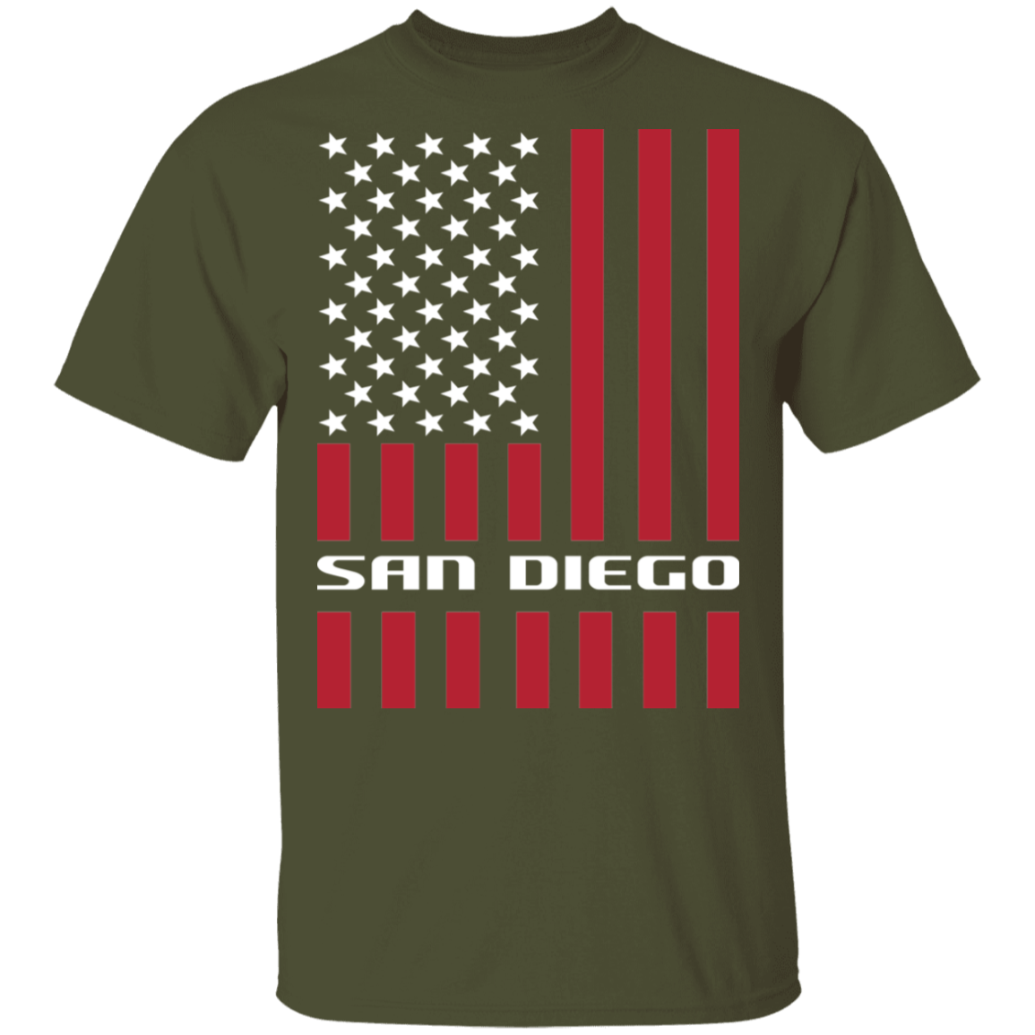 San Diego American Flag USA T-Shirt