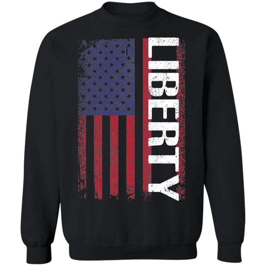 Liberty American Flag USA Crewneck Sweatshirt
