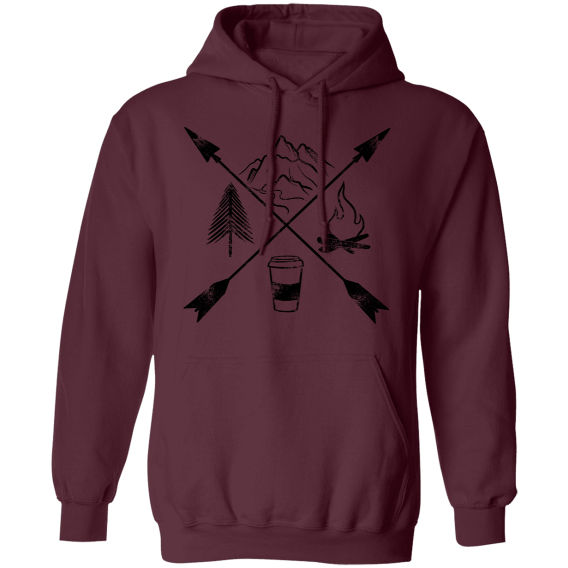 Hiking Camping Outdoor Coffee Women's Pullover Hoodie