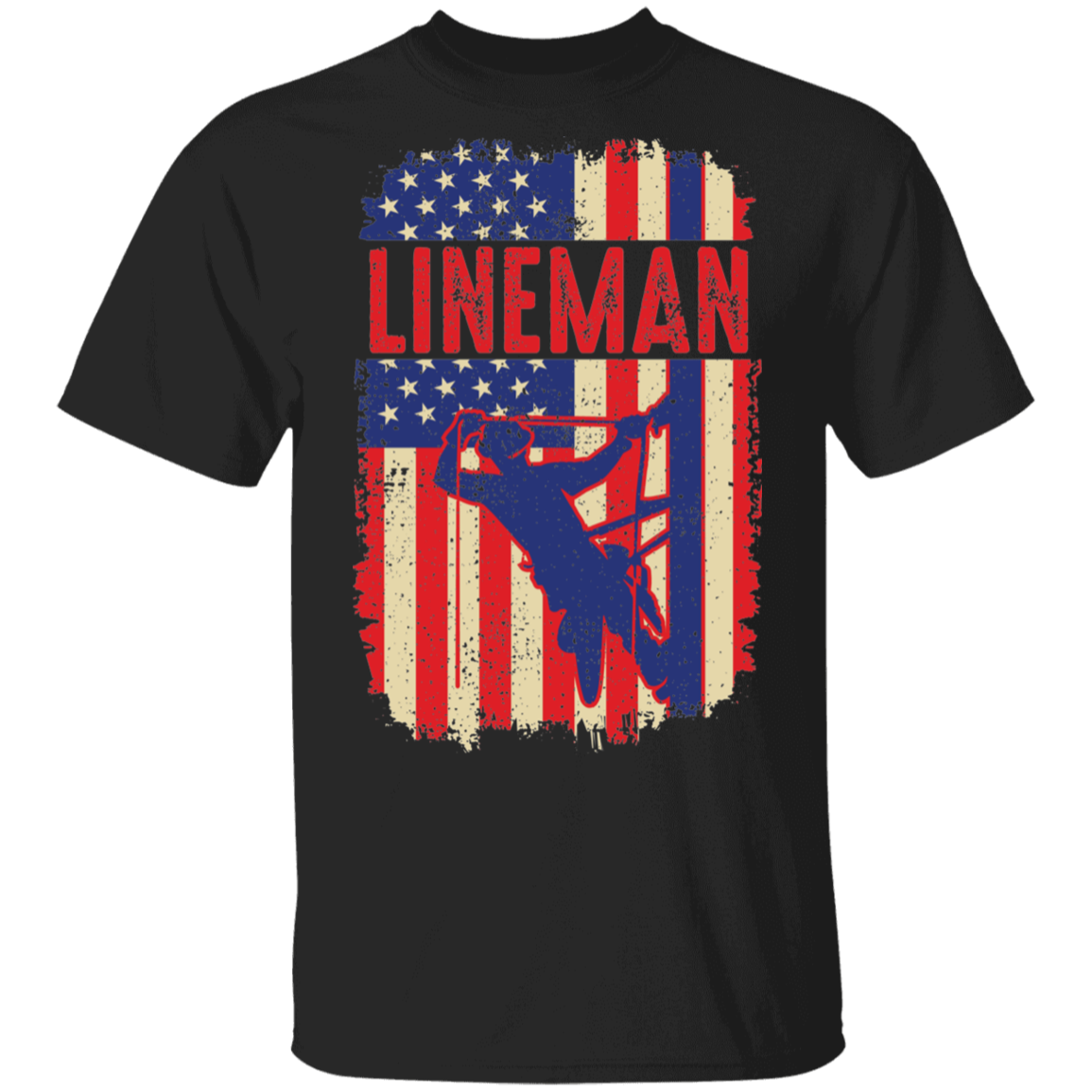 Lineman American Flag T-Shirt
