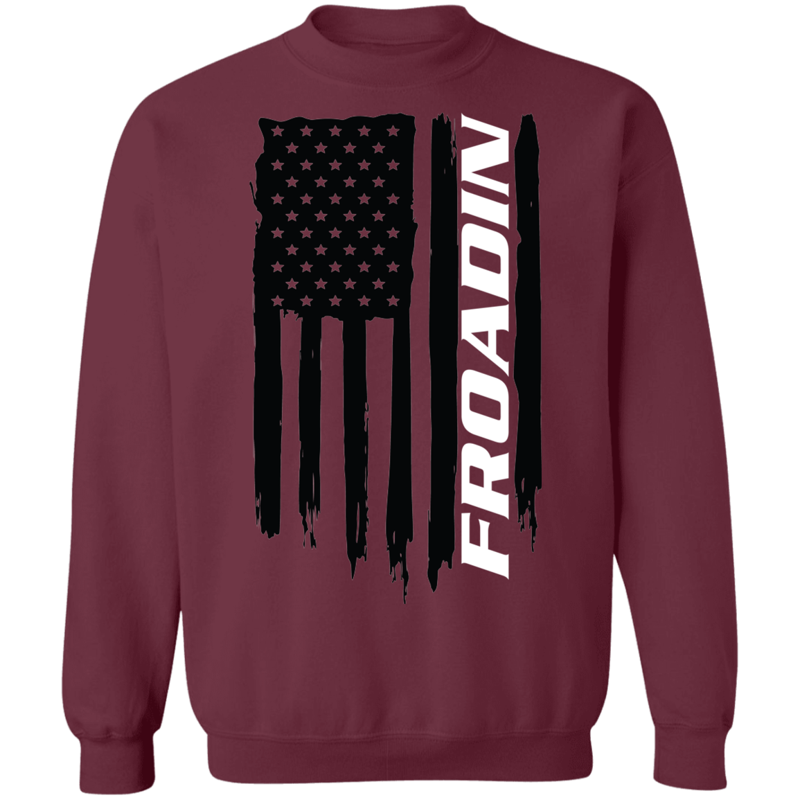 Froadin Off-Road Desert 4x4 American Flag Crewneck Sweatshirt