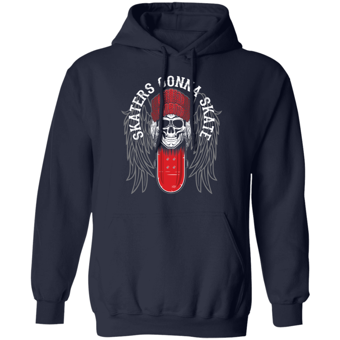 Skaters Gonna Skate Skateboarding Skull Pullover Hoodie