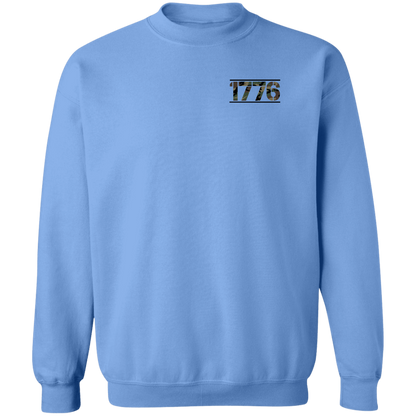 1776 American Bald Eagle Double Sided Crewneck Sweatshirt