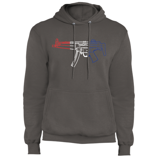 MP5 Firearm Rifle Red White Blue Pullover Hoodie