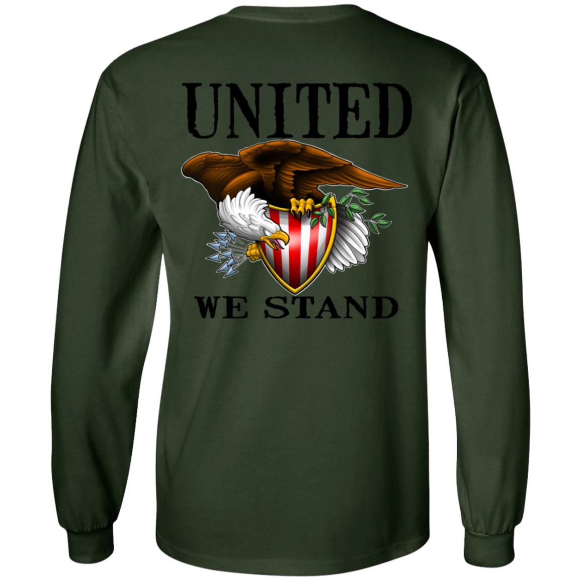 We the People United We Stand Double Sided Long Sleeve T-Shirt