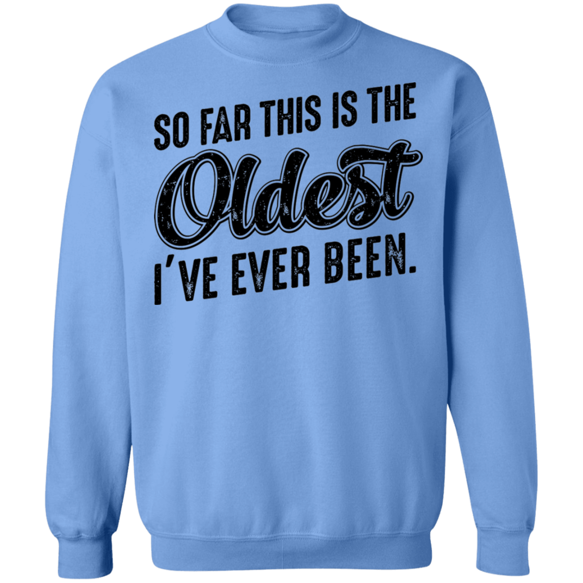 So Far This Is The Oldest I've Ever Been. Birthday Crewneck Sweatshirt