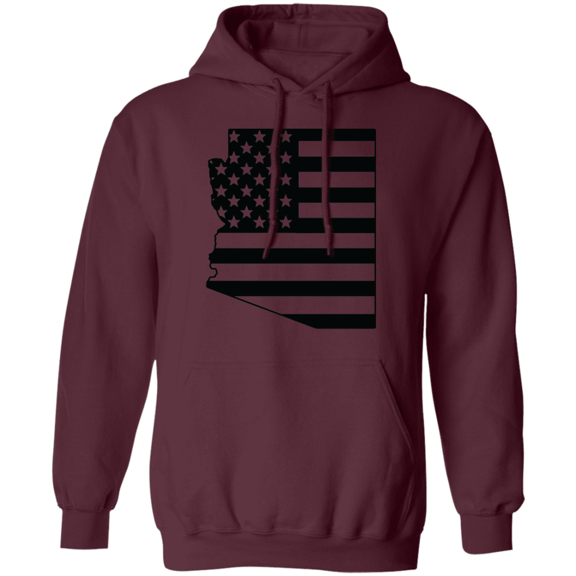 Arizona AZ State American Flag Pride Pullover Hoodie