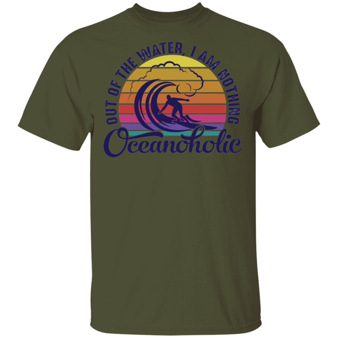 Oceanholic Surfing Beach Ocean T-Shirt