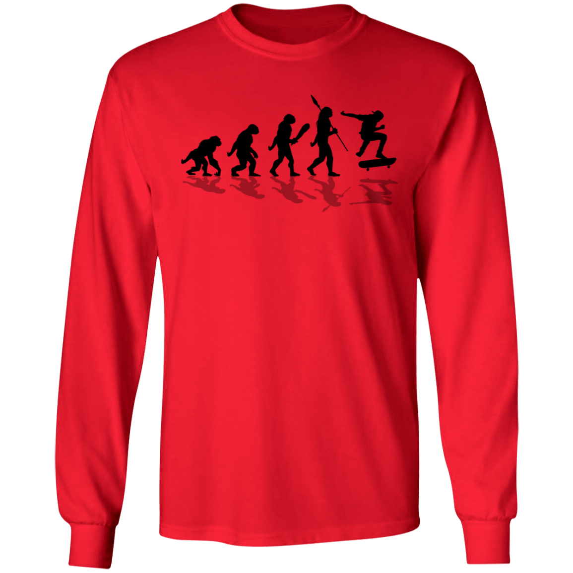 Evolution of Skateboarding Skating Long Sleeve T-Shirt