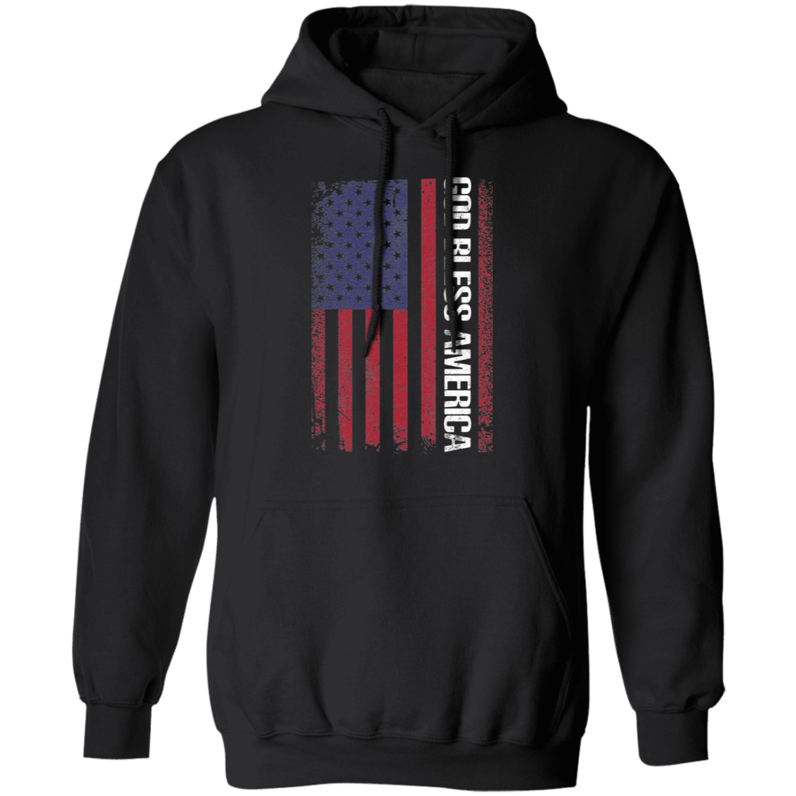 God Bless America American Flag USA  Pullover Hoodie