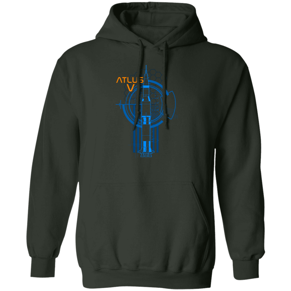 Atlas V Space Rocket Pullover Hoodie