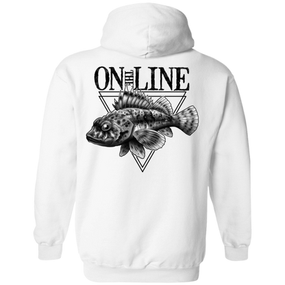 Sculpin Fish On The Line Saltwater Double Sided Pullover Hoodie