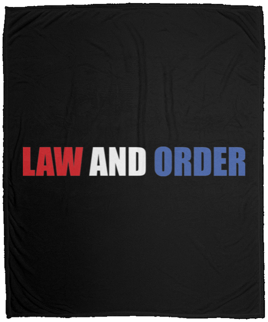Law and Order Red White and Blue Fleece Blanket - 50x60