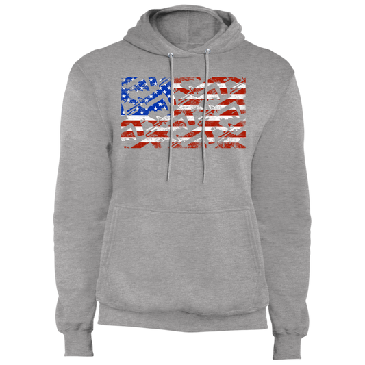 Rifle Firearm American Flag Pullover Hoodie