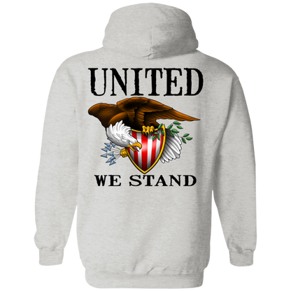1776 American Bald Eagle United We Stand Double Sided Pullover Hoodie
