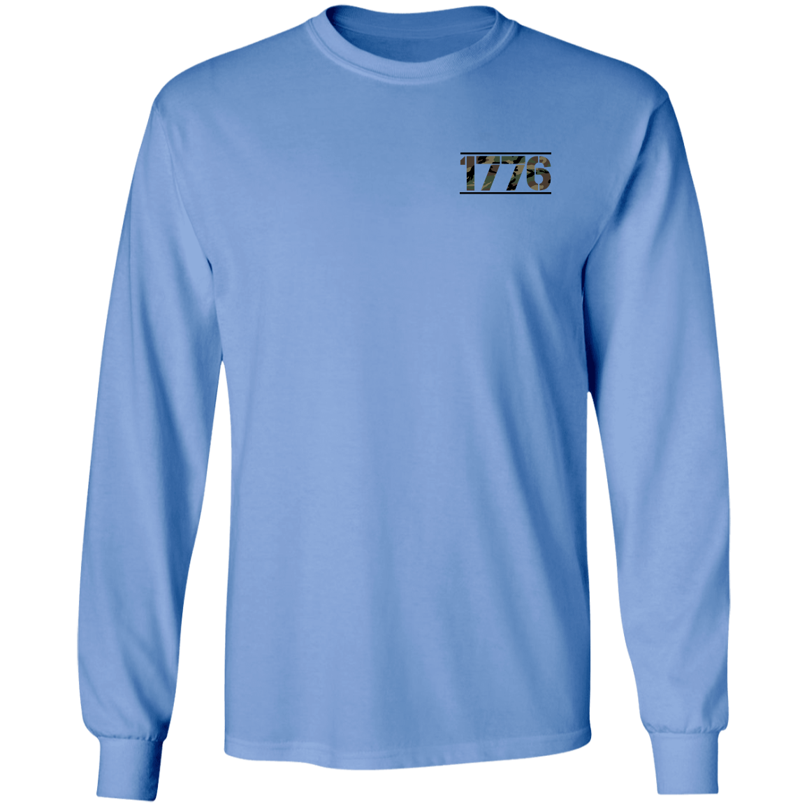 1776 American Bald Eagle Double Sided Long Sleeve T-Shirt
