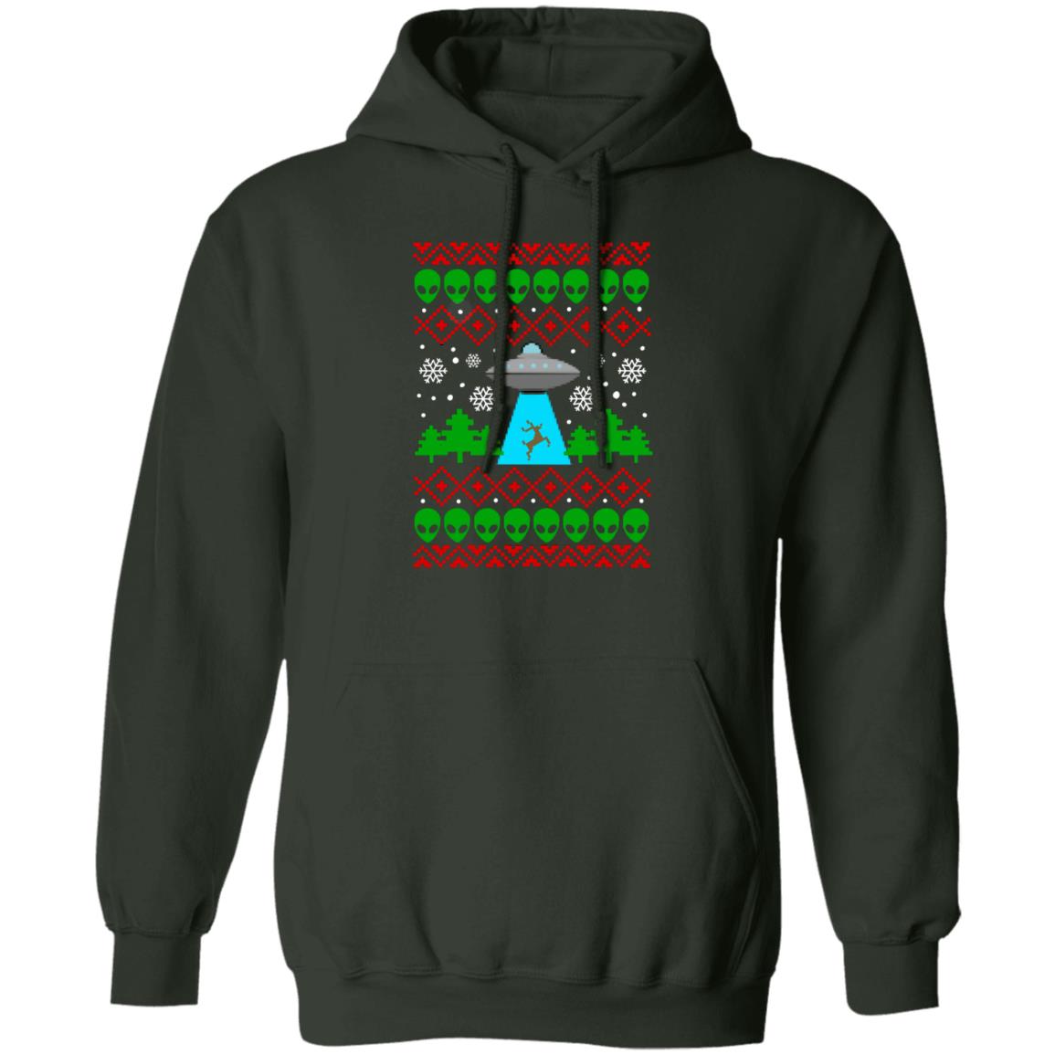 UFO Funny Christmas Pullover Hoodie