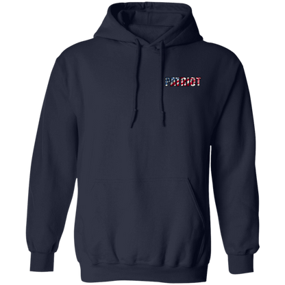Patriot American Bald Eagle Double Sided Pullover Hoodie