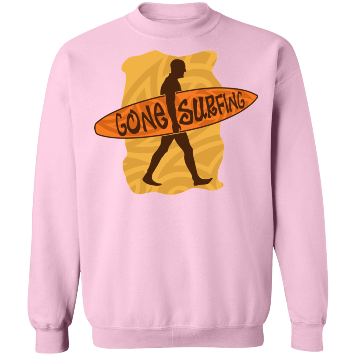 Gone Surfing Ocean Beach Crewneck Sweatshirt