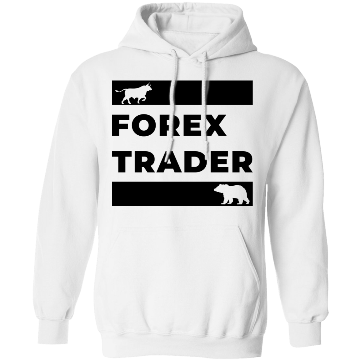 Forex Trader Bull Bear Technical Analysis Pullover Hoodie