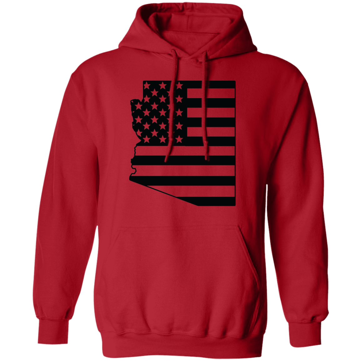 Arizona AZ State American Flag Pride Pullover Hoodie
