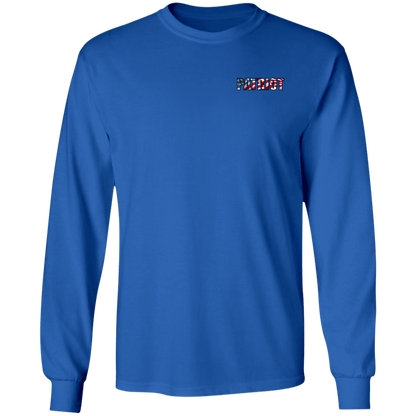 Patriot 1776 American Bald Eagle Double Sided Long Sleeve T-Shirt