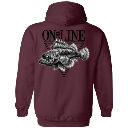 Sculpin Fish On The Line Saltwater Double Sided Pullover Hoodie