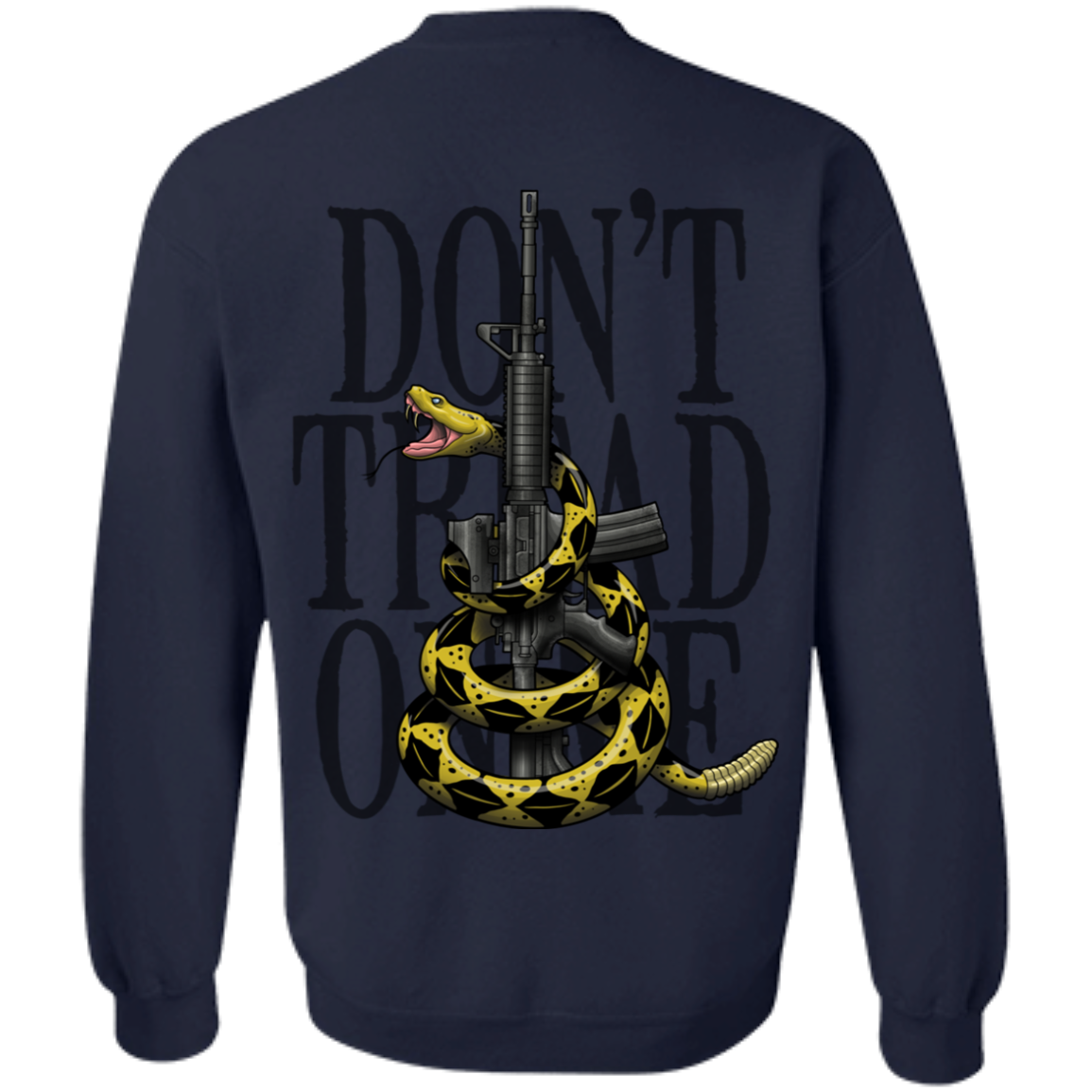 We the People Don't Tread on Me Gadsden Flag Double Sided Crewneck Sweatshirt