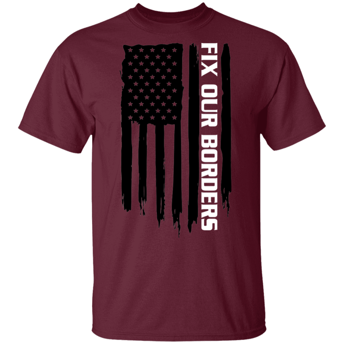 Fix Our Borders USA American Flag T-Shirt