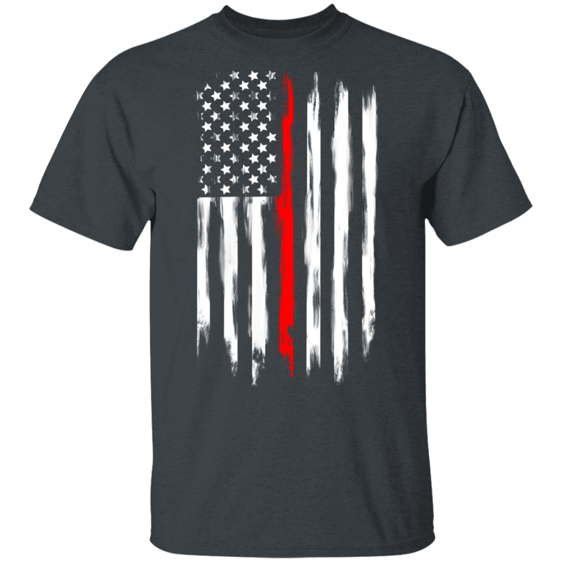 Firefighter Thin Red Line American Flag T-Shirt