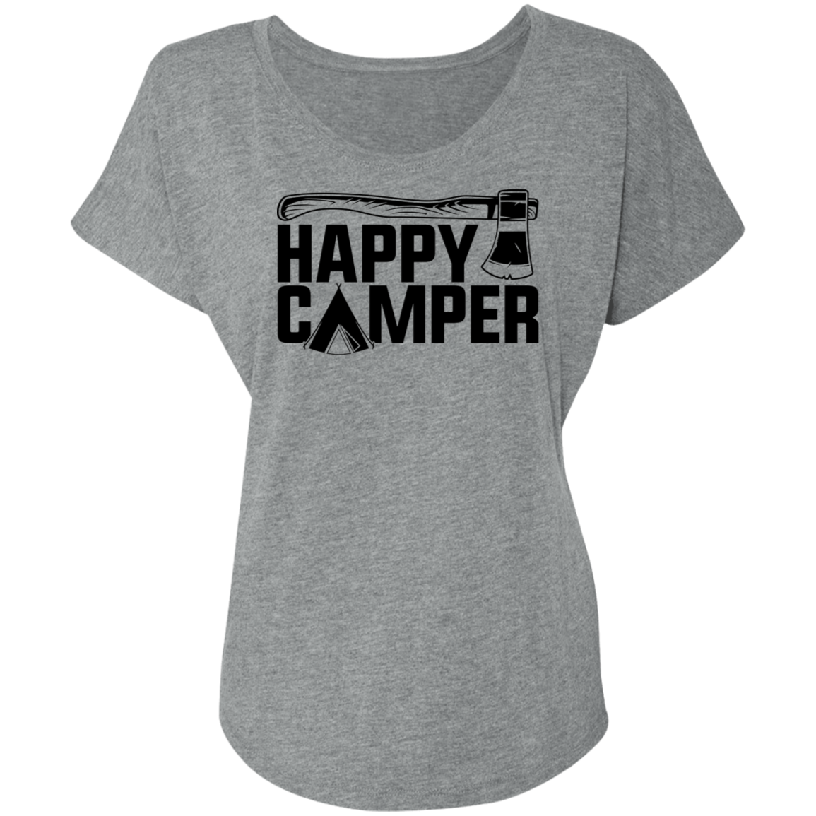 Happy Camper Camping Hiking Women's Dolman Sleeve