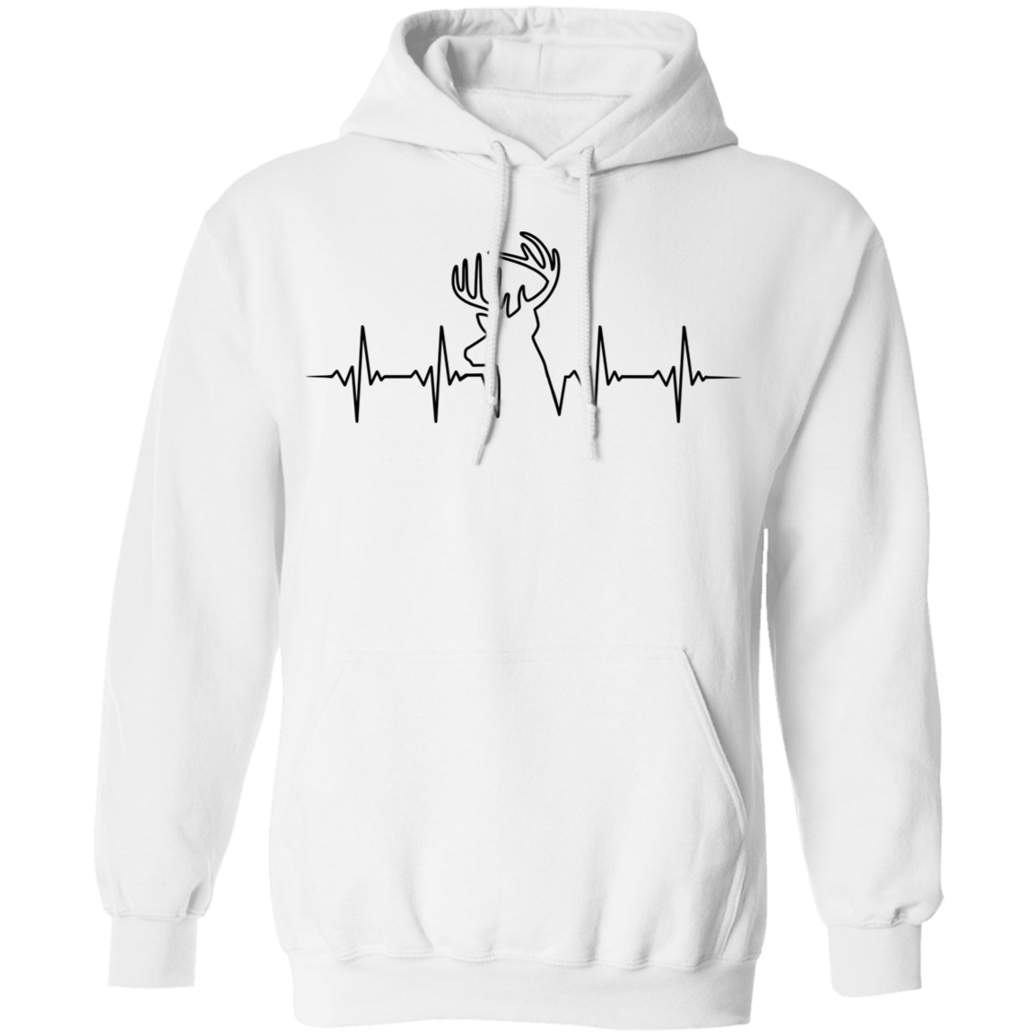 Hunter Hunting Heartbeat Deer Pullover Hoodie