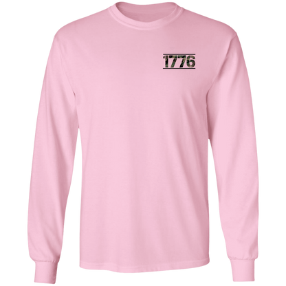 1776 American Bald Eagle United We Stand Double Sided Long Sleeve T-Shirt