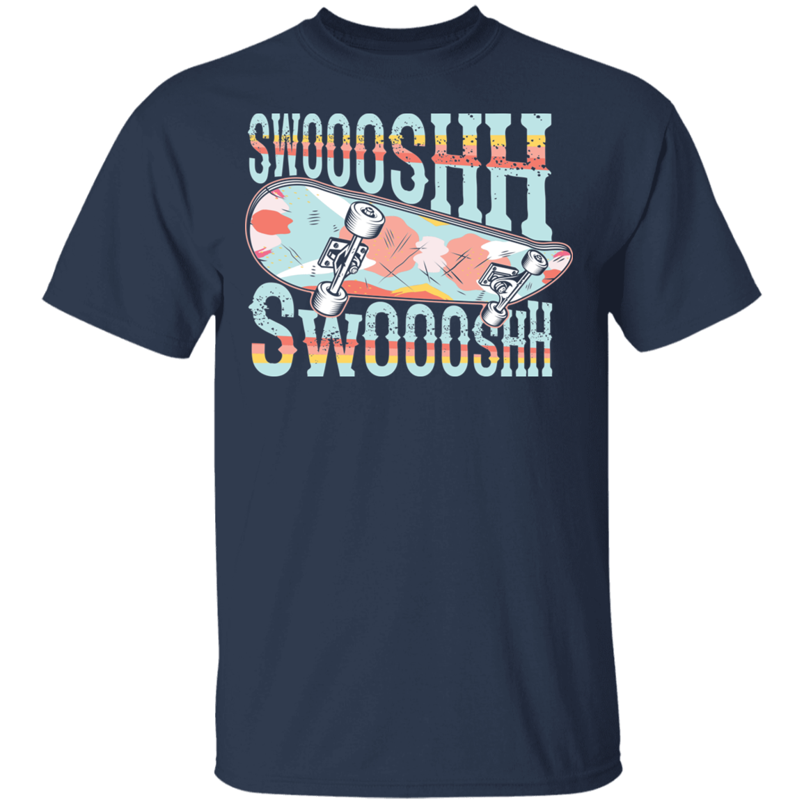 Swoosh Swoosh Skateboarding Skateboarder T-Shirt