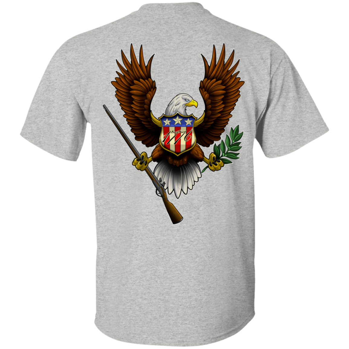 We the People American Bald Eagle 1776 Double Sided T-Shirt