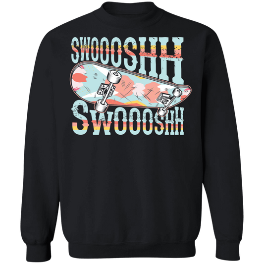 Swoosh Swoosh Skateboarding Skateboarder Crewneck Sweatshirt