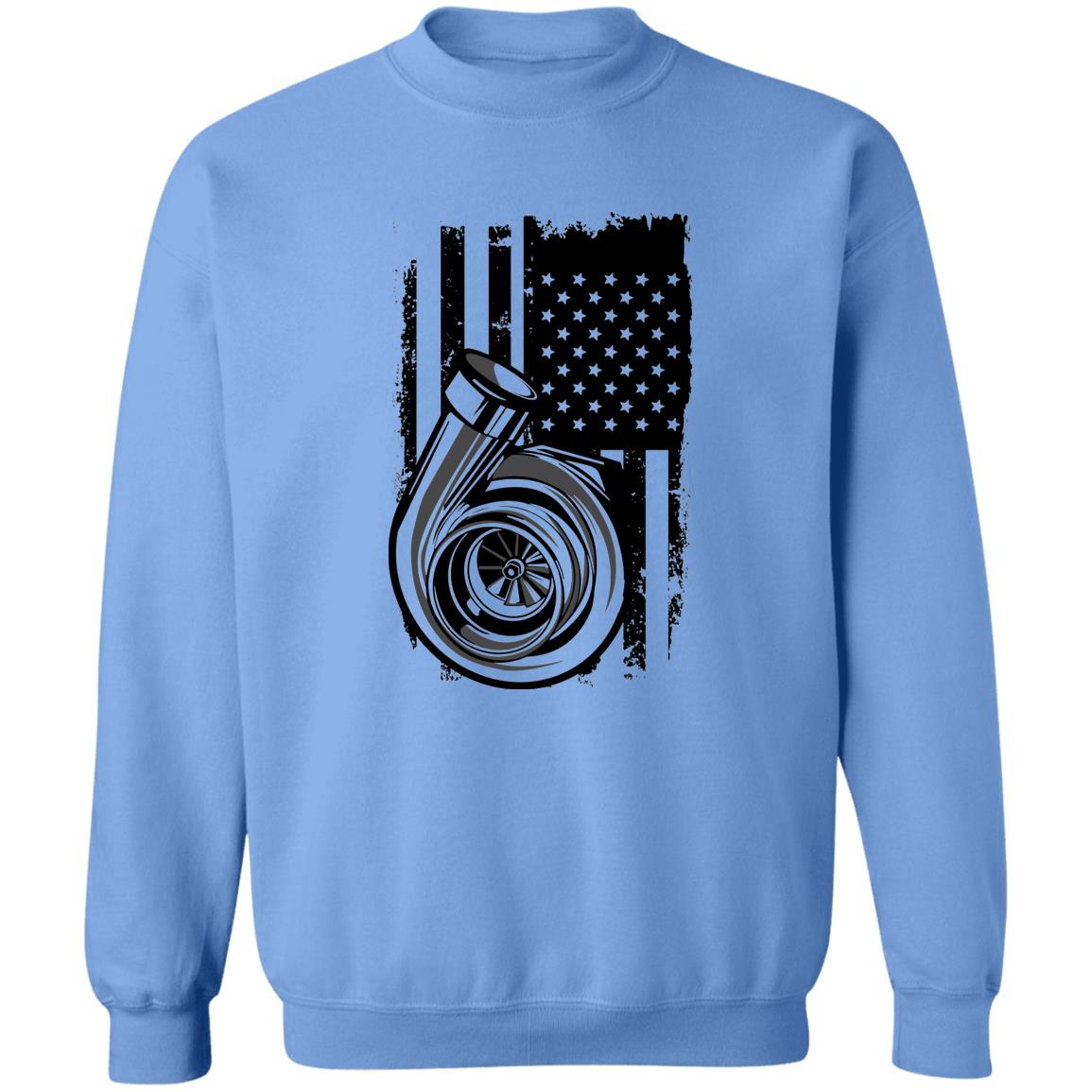 Turbo Boosted American Flag Crewneck Sweatshirt