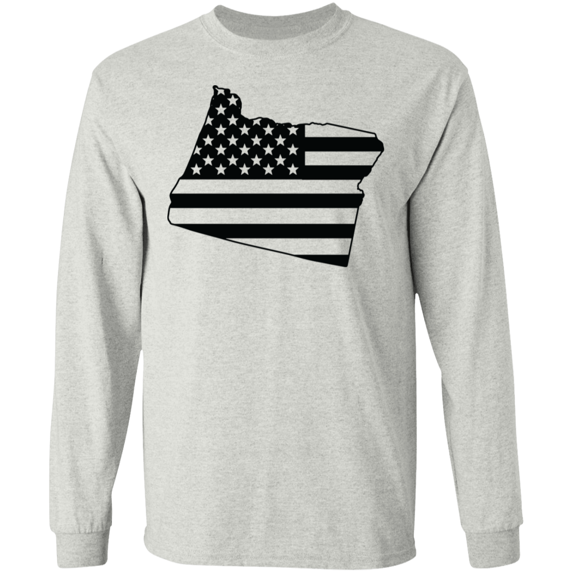 Oregon American Flag State Long Sleeve T-Shirt